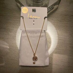 Gold-Plated Tree Pendant Necklace
